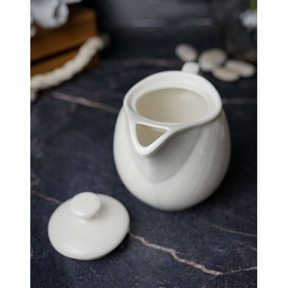 Чайник с крышкой 500 мл, цвет белый, STORM, Porland, изображение 5