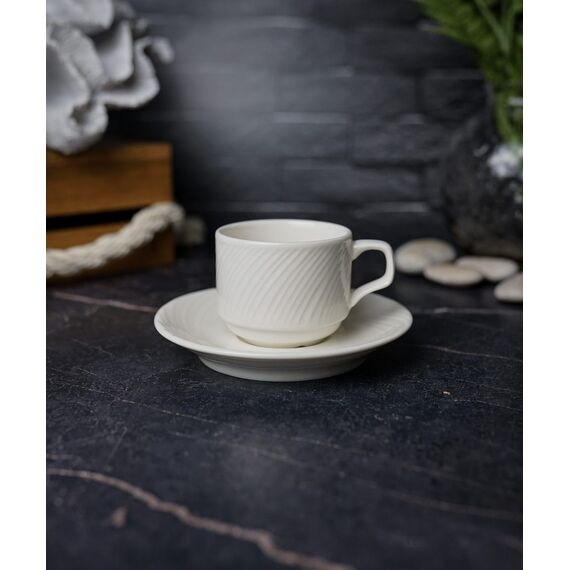 Чашка кофейная 75 мл, цвет белый, STORM, Porland, изображение 3