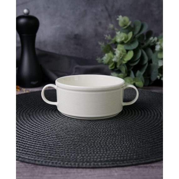 Чашка суповая с ручками 11 см, LINE, Porland