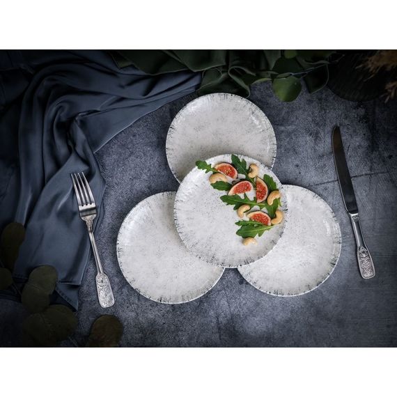 Тарелка мелкая 17 см, без борта,  цвет серый, BLIZZARD, Porland, изображение 13