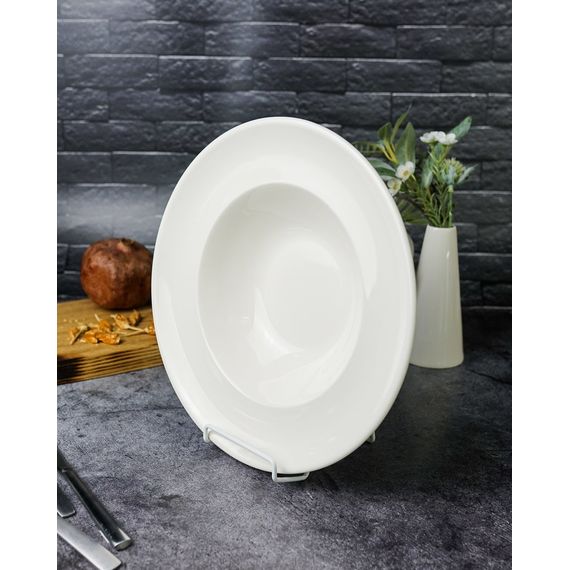 Тарелка глубокая /для пасты 26 см с полями, 500 мл, Seasons Белый, Porland, изображение 4