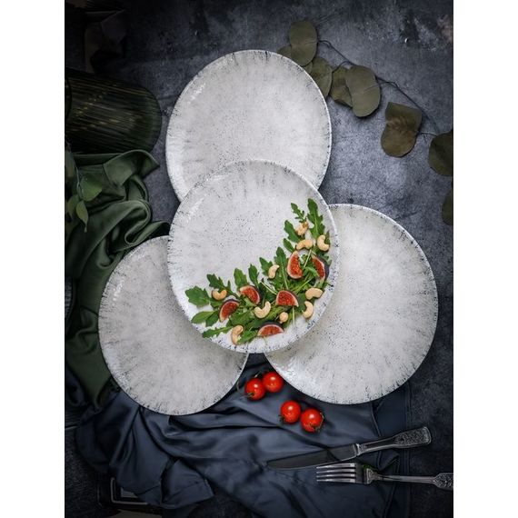 Тарелка мелкая 26 см, без борта,  цвет серый, BLIZZARD, Porland, изображение 14