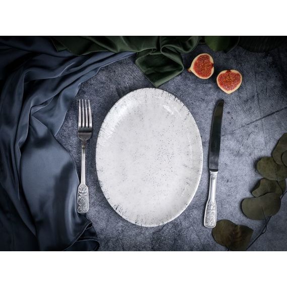 Блюдо овальное 26 х 19 см,  цвет серый, BLIZZARD, Porland, изображение 11