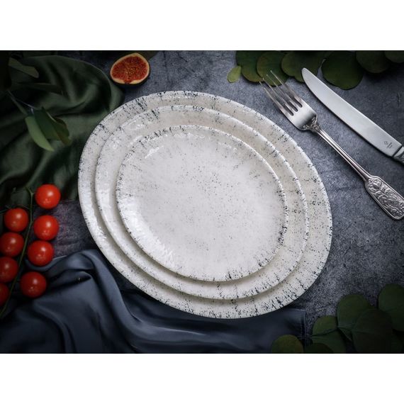 Блюдо овальное 26 х 19 см,  цвет серый, BLIZZARD, Porland, изображение 19