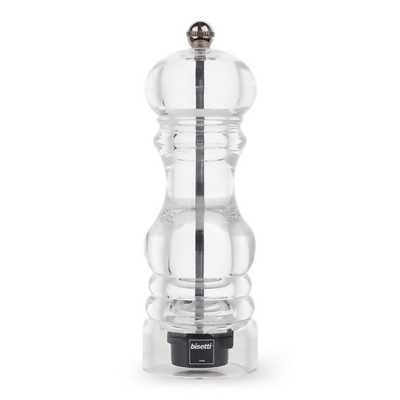 Мельница для перца h 17,5 см, акрил, прозрачная, серия MILANO, Bisetti