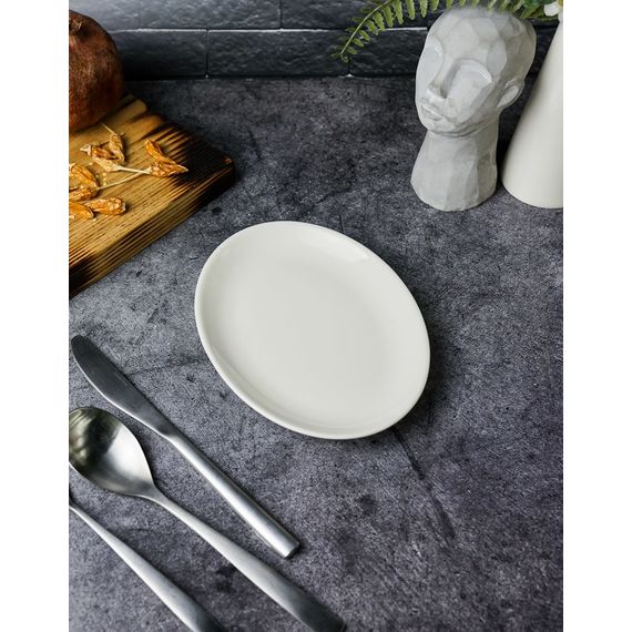 Тарелка овальная 18 см, Seasons Белый, Porland