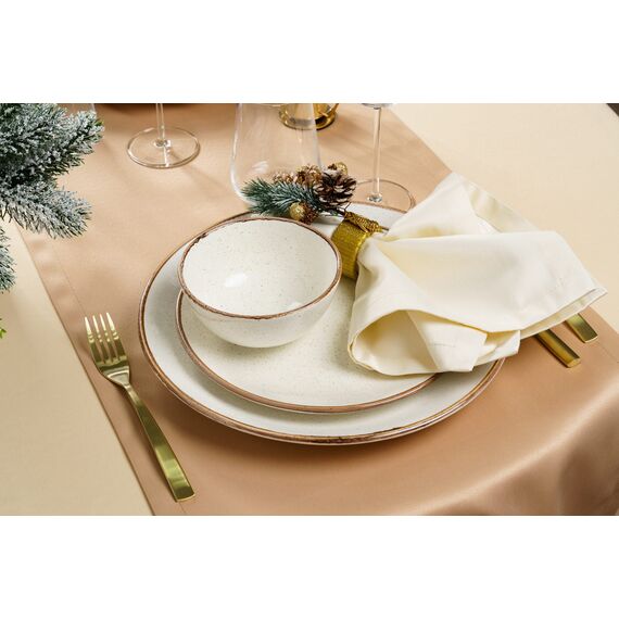 Тарелка глубокая с волнистым краем 21 см, Seasons Бежевый, Porland, изображение 8