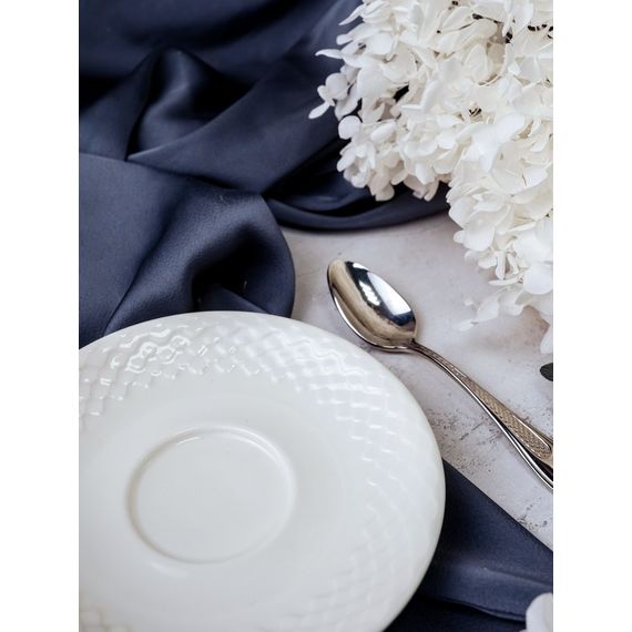 Блюдце для кофейной чашки 12 см, цвет белый, ALUMILITE AQUA, Porland, изображение 3