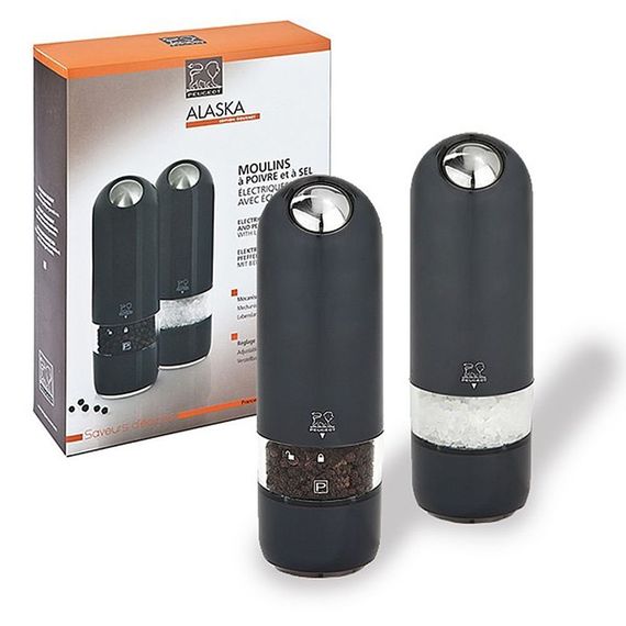 Набор электрических мельниц для соли и перца 17см, серый, ALASKA PEUGEOT, Франция, изображение 12