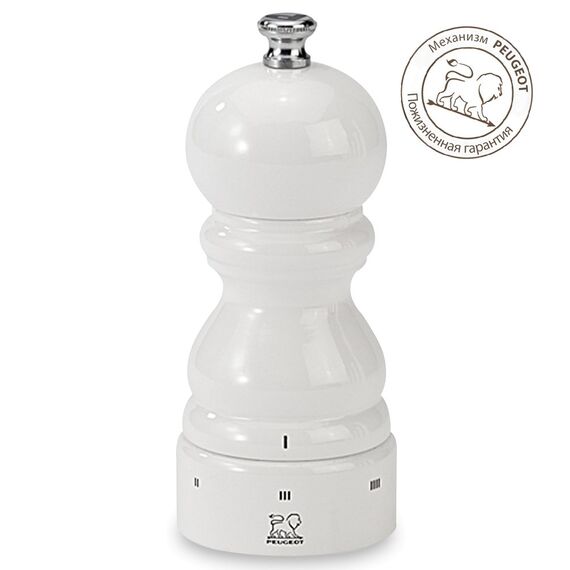 Мельница для перца 12 см, дерево, белый лакированный, PARIS SELECT PEUGEOT, Франция