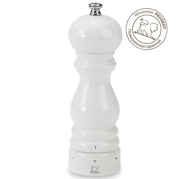 Мельница для перца 18 см, дерево, белый лакированный, PARIS SELECT PEUGEOT, Франция