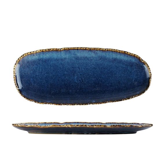 Блюдо овальное 35*15 см,фарфор,серия "Aqua Blue", P.L. Proff Cuisine