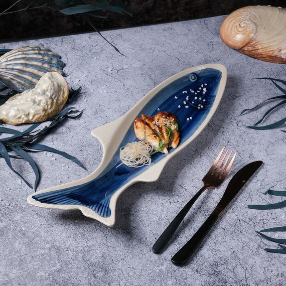 Блюдо "Рыба" 42*13*3,5 см,керамика "Frutti di Mare", P.L. Proff Cuisine