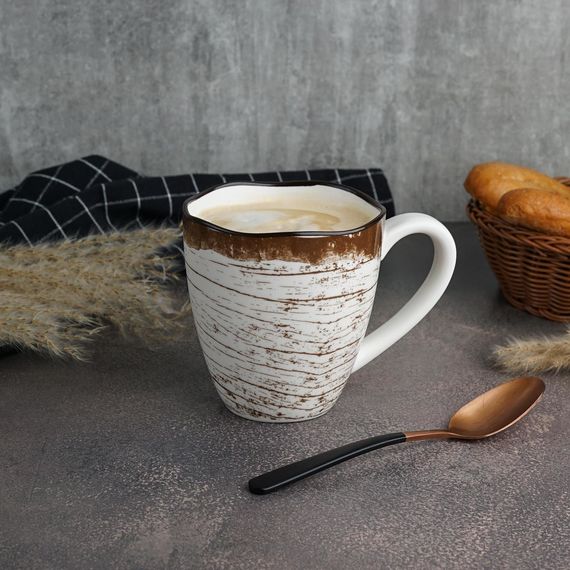 Кружка 400 мл, d=9.3 см, h=10.1 см, фарфор, cерия  WOOD-FUSION, P.L. Proff Cuisine