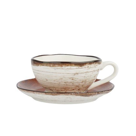 Пара кофейная 75 мл, d=7.2 см, h=3.9 см,фарфор, cерия  WOOD-FUSION, P.L. Proff Cuisine