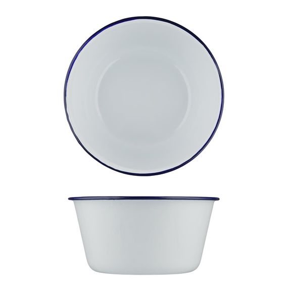 Салатник эмалированный d=18,h=9 см, "Blue Rim", P.L. Proff Cuisine