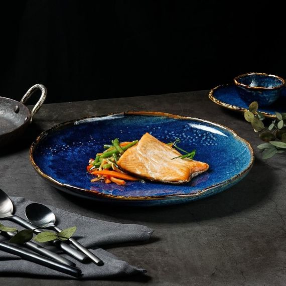 Тарелка  d=28 см, h=3.3 см, фарфор,серия "Aqua Blue", P.L. Proff Cuisine