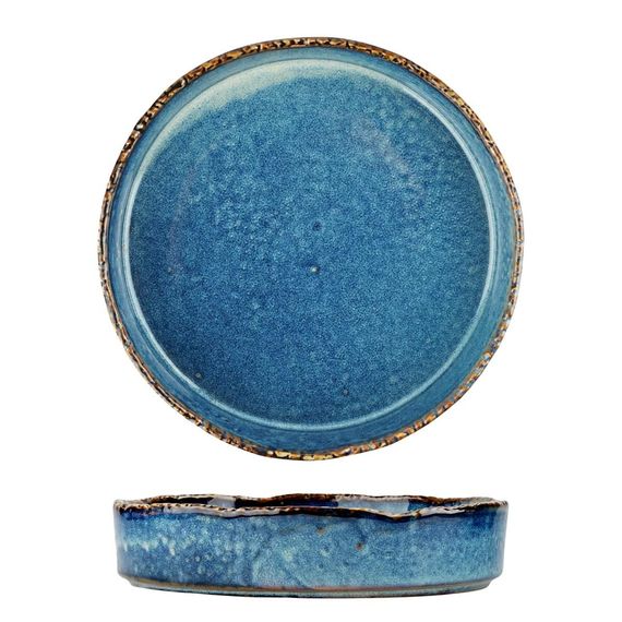 Тарелка с бортом d=20.8 см, h=4.6 см, 930 мл, фарфор,серия "Aqua Blue", P.L. Proff Cuisine