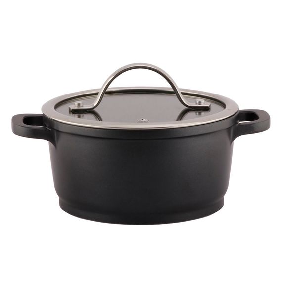 Кастрюля с крышкой (1,5л.) 16*8 см,индукция,ал.с антипригарным покрытием,литая, P.L. Proff Cuisine