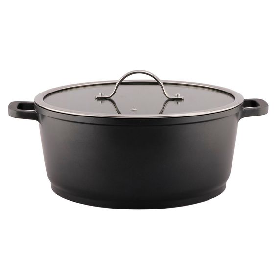 Кастрюля с крышкой (7л)28*12.5 см,индукция,ал. с антипригарным покрытием,литая, P.L. Proff Cuisine