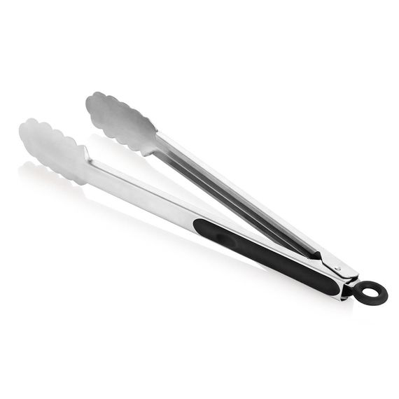 Щипцы для гриля с черной силиконовой ручкой 34,3 см,  PL Proff Cuisine