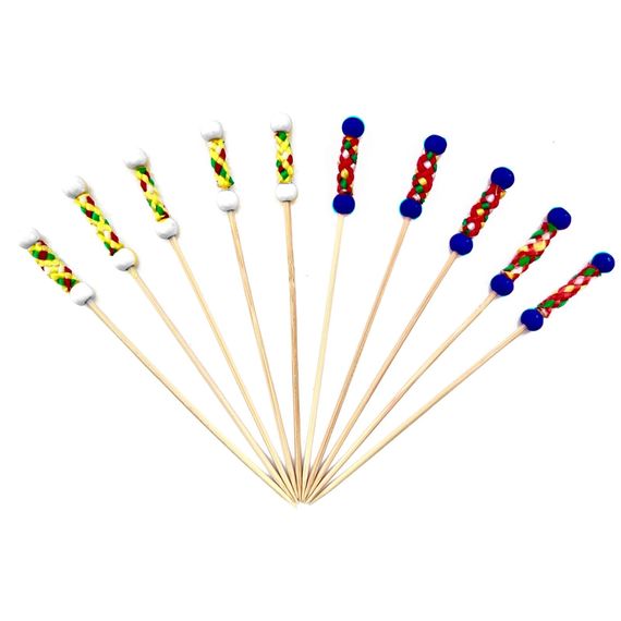 Шпажки Пика "Рио",синий,белый 12 см, бамбук, 100 шт, P.L. Proff Cuisine