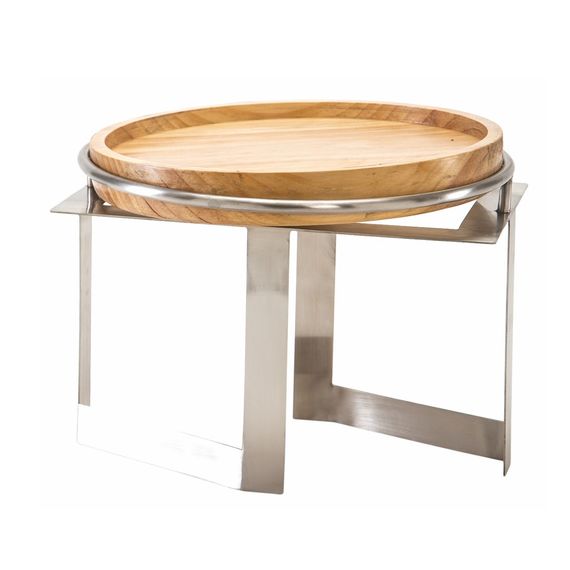 Стойка металлическая для выкладки + блюдо из бука,32*32*18 см, P.L. Proff Cuisine