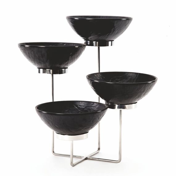 Стойка металлическая для выкладки + четыре салатника, 1 л, h=43 см, P.L. Proff Cuisine