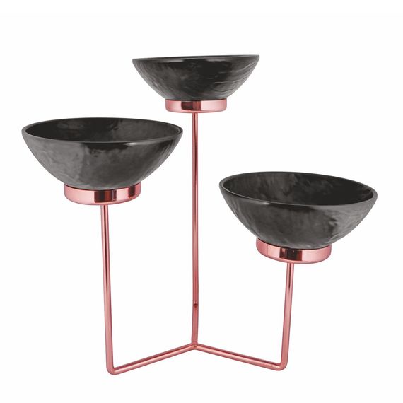 Стойка металлическая для выкладки + три салатника,52*52*49 см, P.L. Proff Cuisine