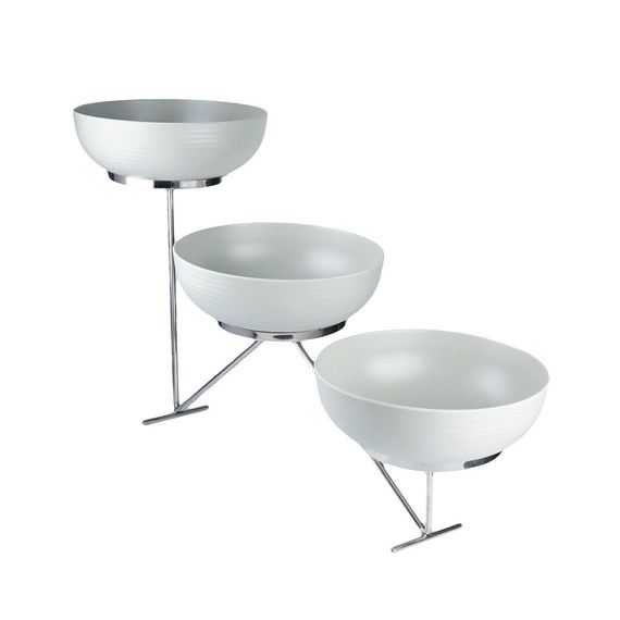 Стойка металлическая для выкладки + три салатника,90*30*50 см, P.L. Proff Cuisine