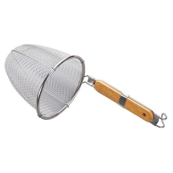 Стрейнер 15 см,металлическая ручка с деревянной вставкой, P.L. Proff Cuisine