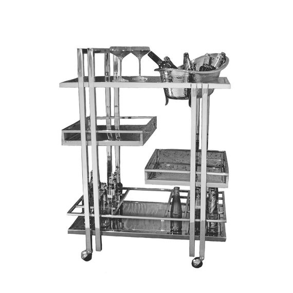 Тележка сервировочная,нержавеющая сталь 81*50*112 см, P.L. Proff Cuisine